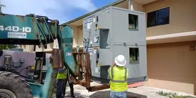 Installation of Air handling units.